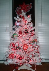 Our Red Wings Christmas Tree...Merry Christmas!  GO WINGS!!